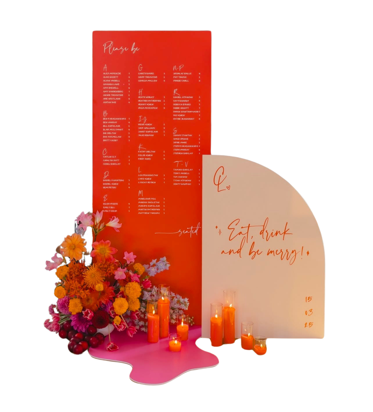 Plan de Table Festif – Couleurs & Dynamisme