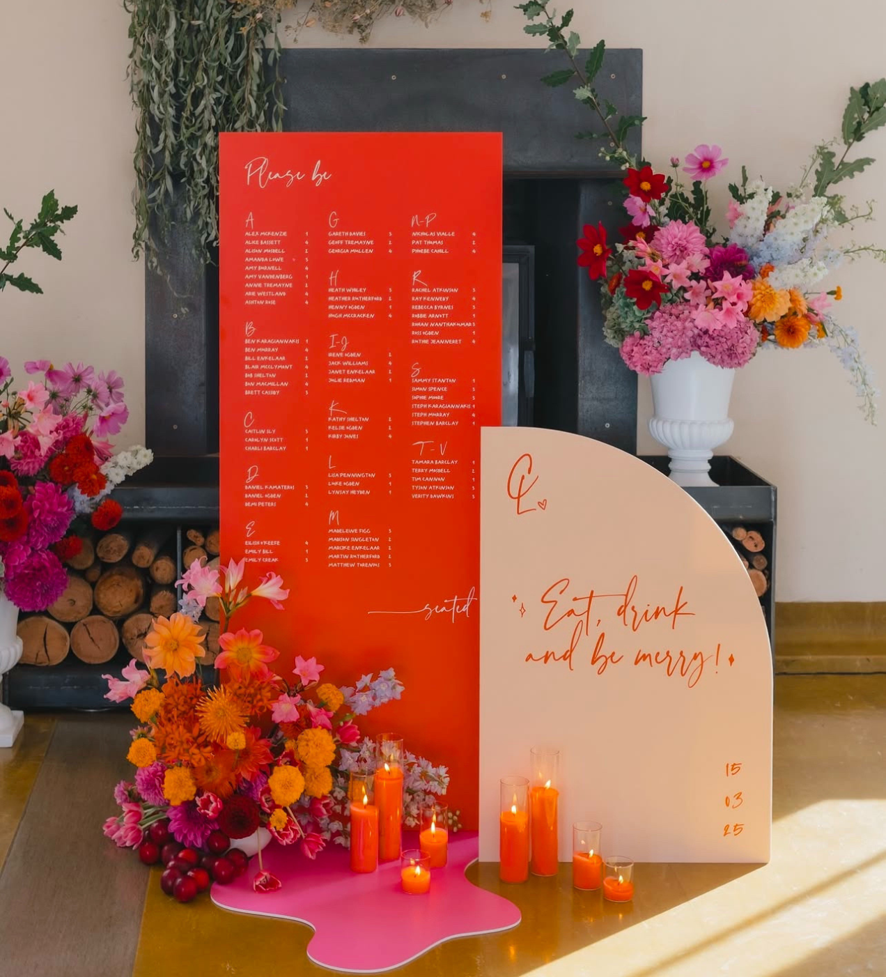 Plan de Table Festif – Couleurs & Dynamisme