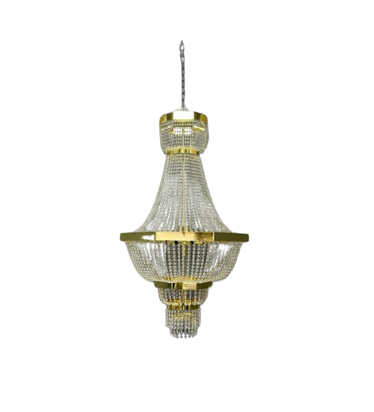 Lustre Hexagonal Doré 60cm