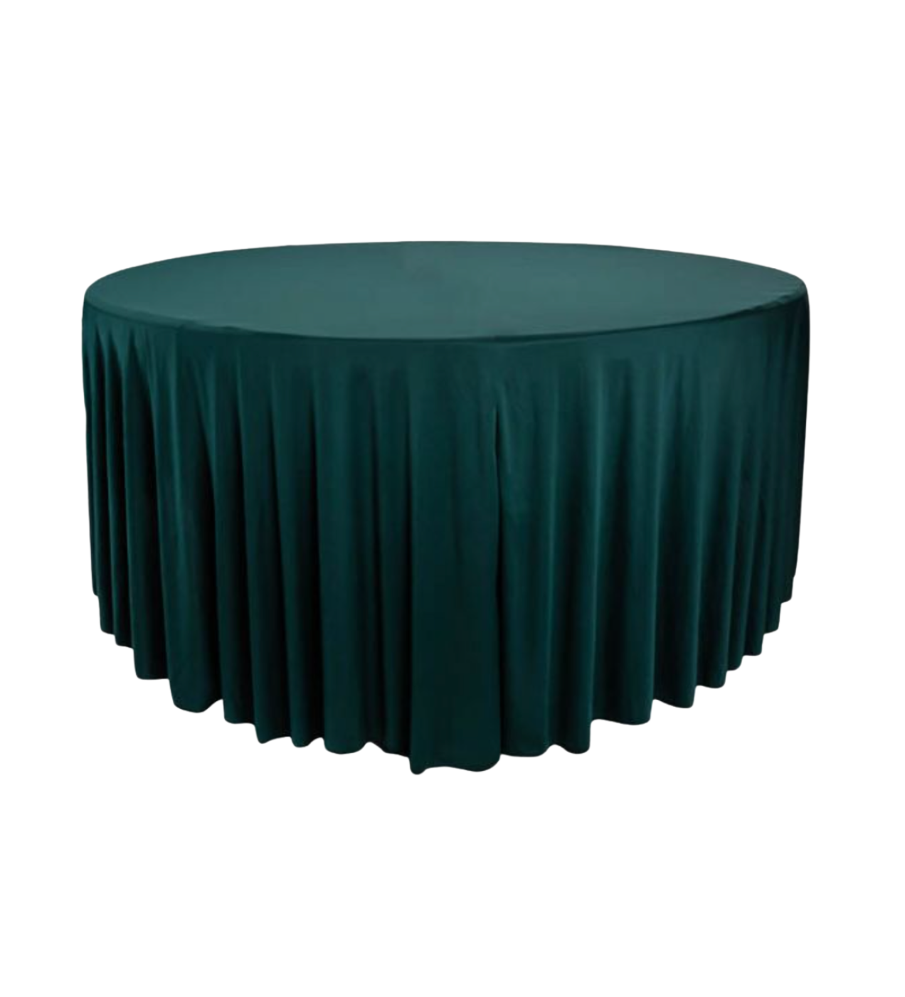 Nappe Ronde effet velour 280 cm Bleu vert Canard