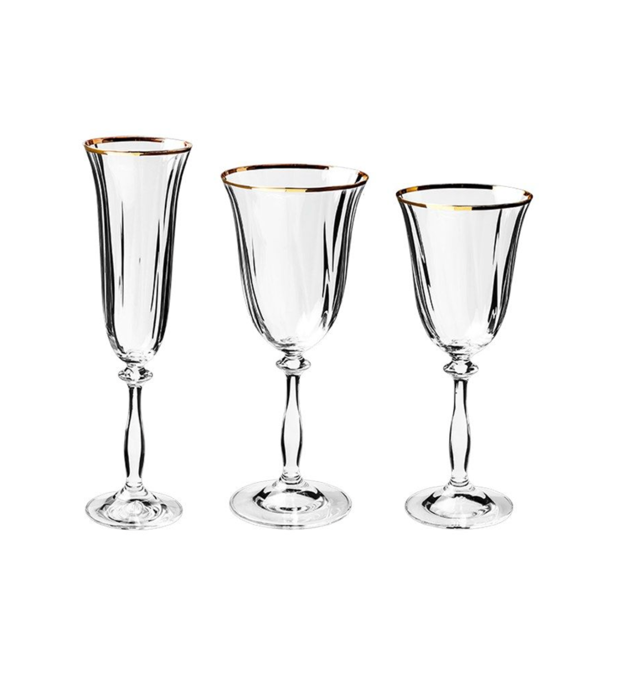 3 Verres Marquis Or