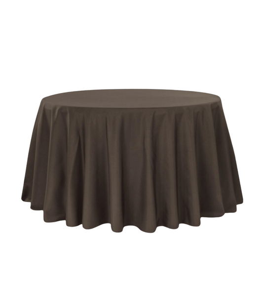 Nappe Ronde Polyester 280 cm Marron