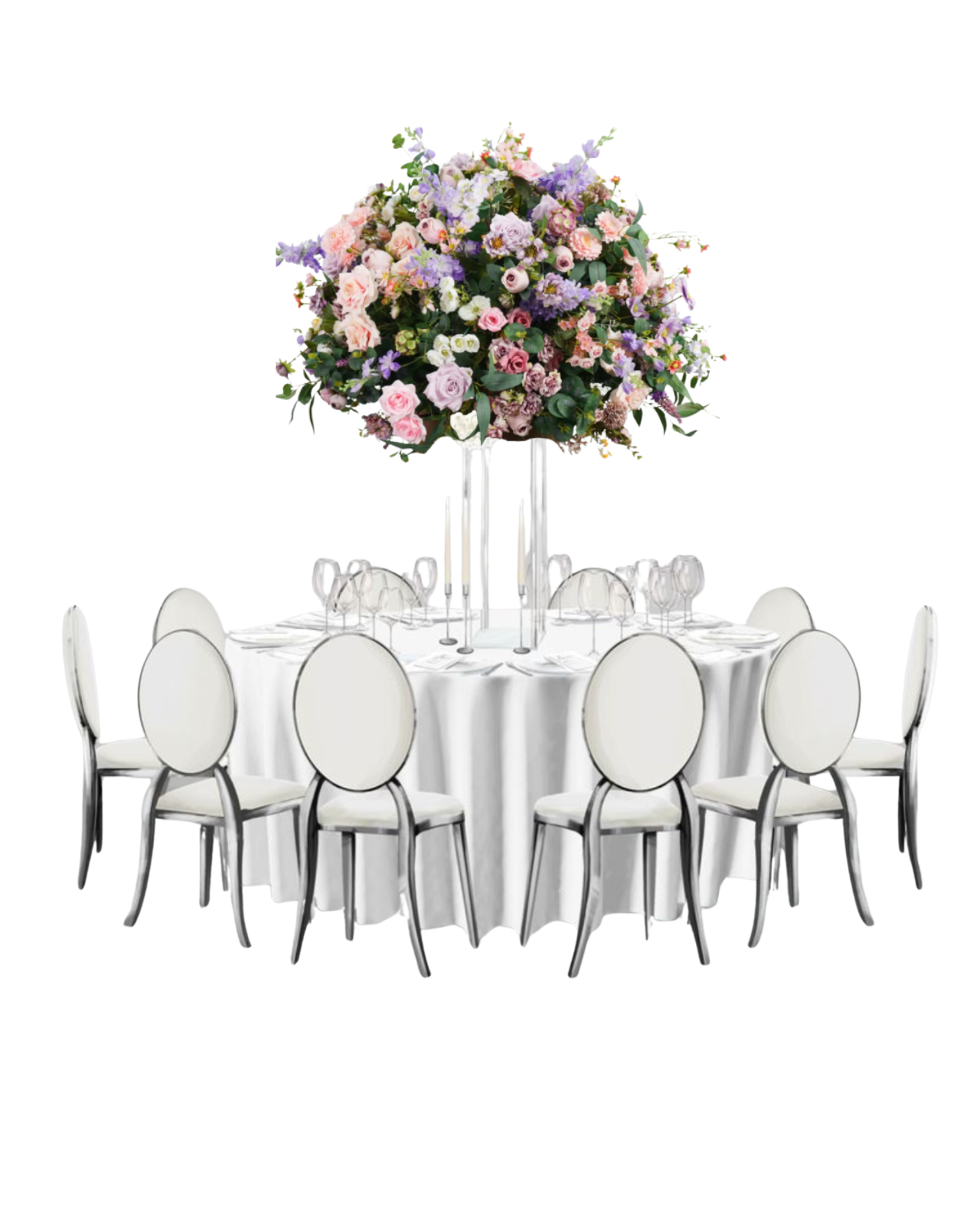 Pack décoration fleurs artificiel lilas