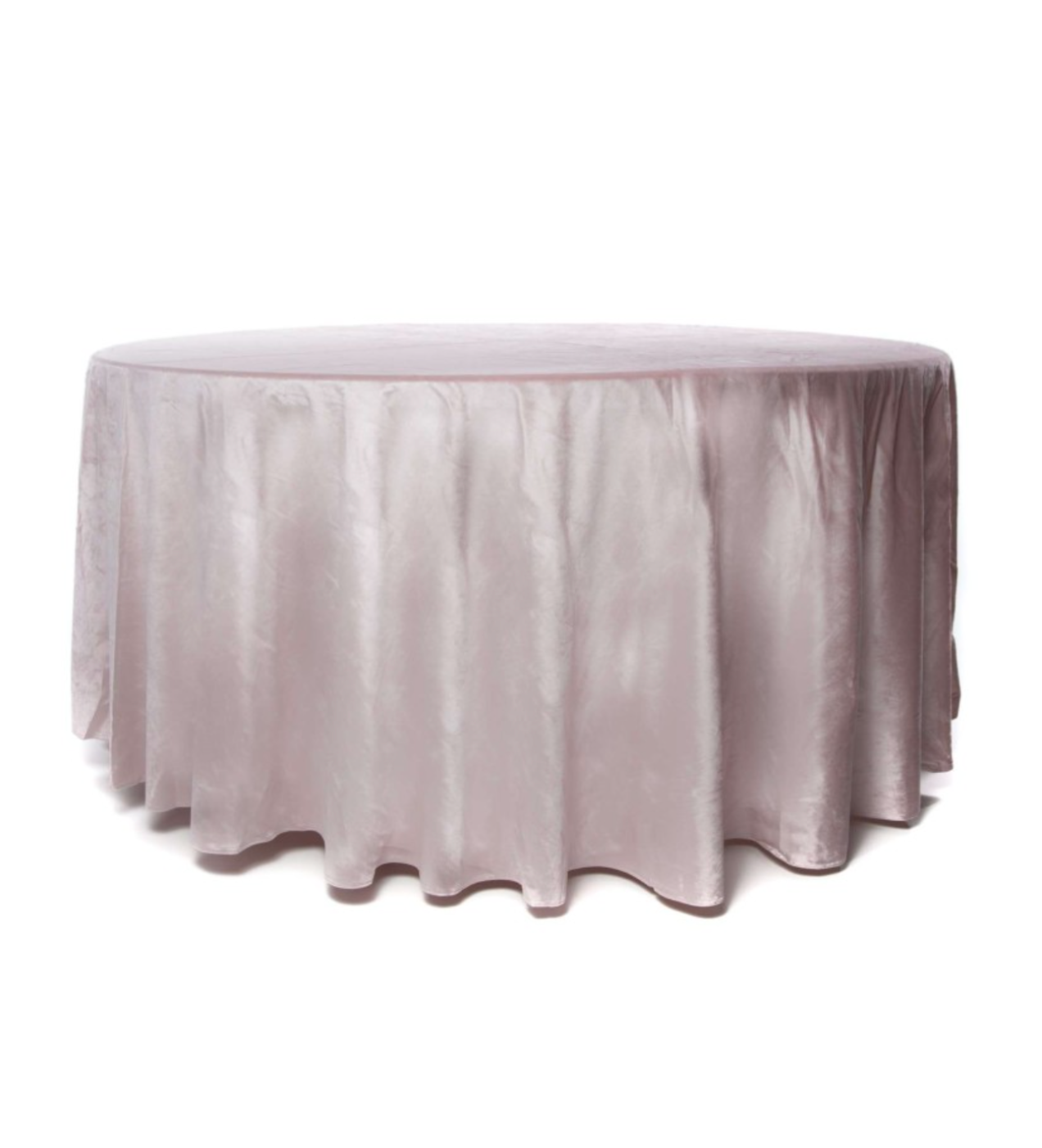 Nappe Ronde effet velour 280 cm rose Rose pastel